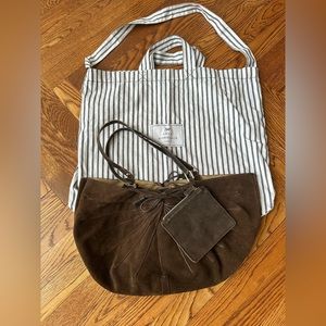 Anya Hindmarch Brown Suede Shoulder Bag